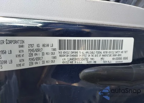 2005 Jeep Grand Cherokee Limited z USA, uszkodzony, nr VIN 1J4HR58N95C654792